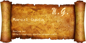 Marczi Gyula névjegykártya