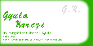 gyula marczi business card